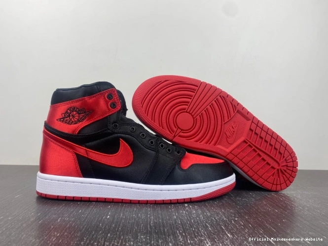 Official Maikesneakers FD4810-061 OG Satin WMNS Bred High Air Jordan 1 0716